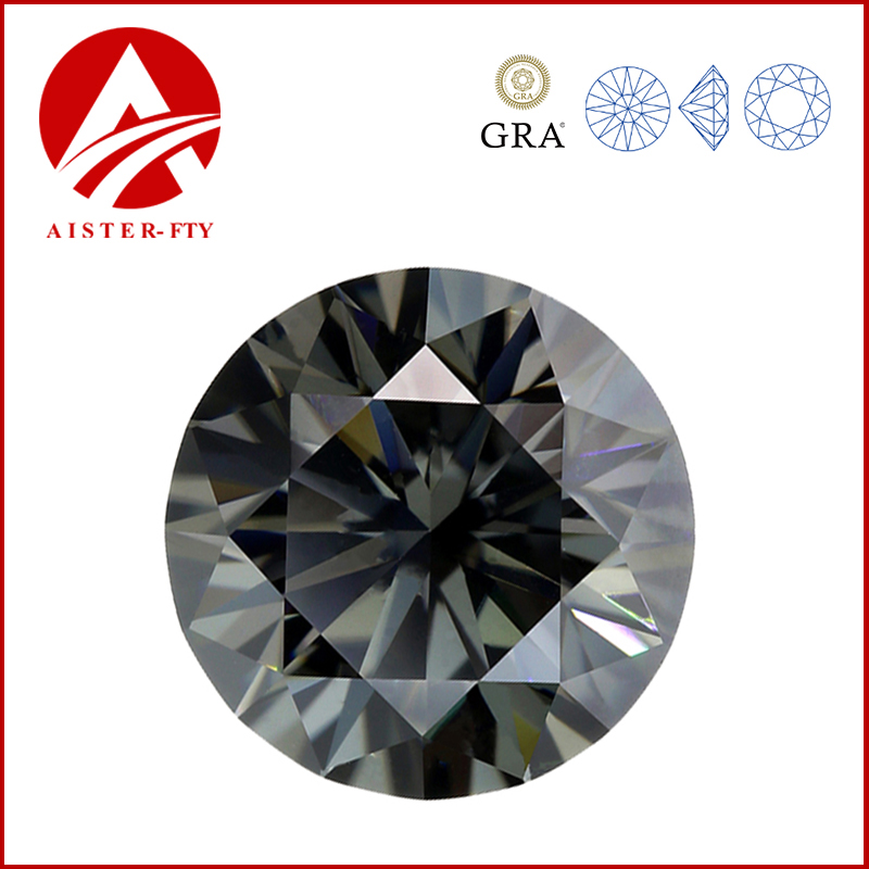 Gra Certificate Loose Moissanite Stone - Graue Farbe Moissan ite loser Stein