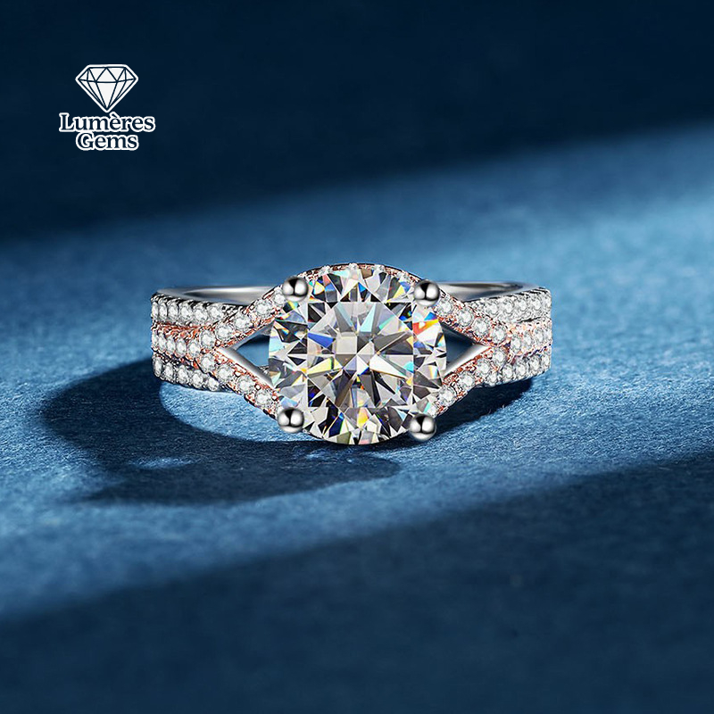 Moissanite Engagement Ring 2 Carat D Vvs1 - LumièRe Gems Ein 2-Karat D-Farbe VVS1