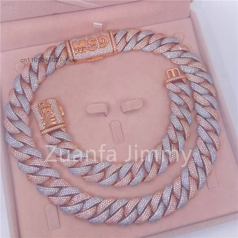 Moissanite Cuban Link Chain Iced Out - Buss Down Luxus schwere 20 mm
