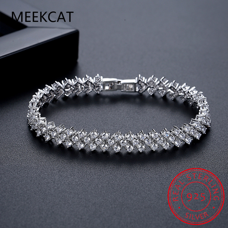 Moissanite Tennis Bracelet 925 Sterling - Volle Moissanit Tennis Armbänder für Frauen