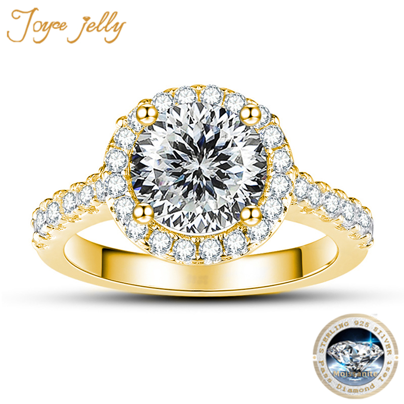 Lab Grown Diamond Ring 14K Gold - Joyce jelly Luxus 1ct 6,5mm Moissan