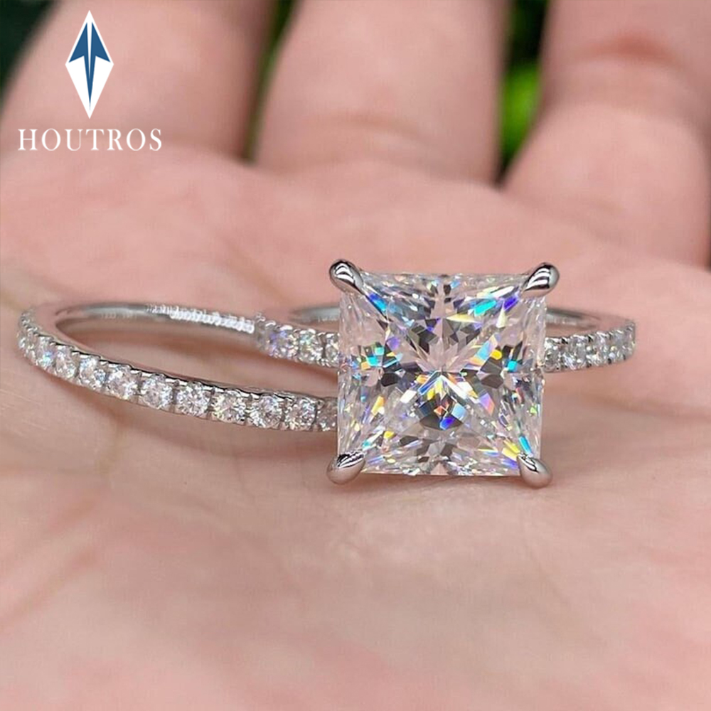 Moissanite Engagement Ring 2 Carat D Vvs1 - 2 Karat d vvs1 Prinzessin geschnitten