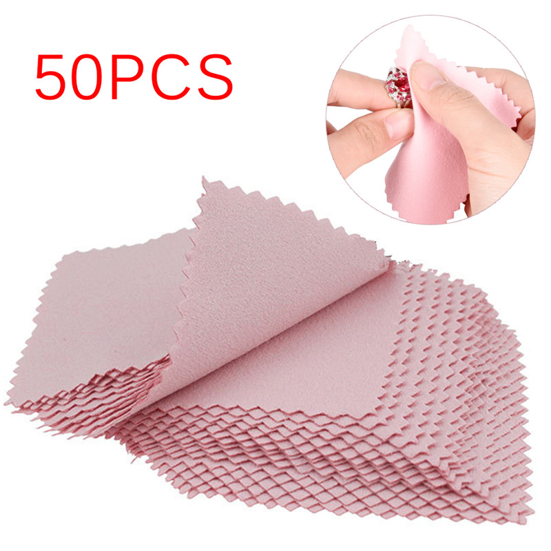 Jewelry Polishing Cloth Silver Cleaner - Neu: 50 Stück/Set Silber-Reinigungstücher, Poliertücher, Schmuckreinigungstücher,