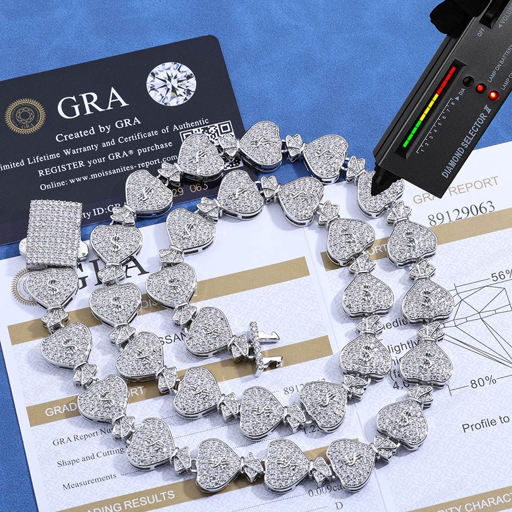 100 % Pass Diamond Test Moissa – Moissanite Cuban Link Chain Iced Out Bewertung und Preis