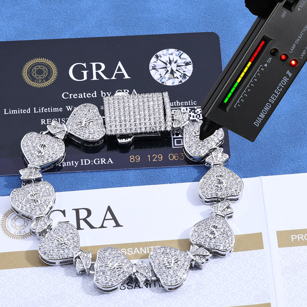 100 % Pass Diamond Test Moissa – Moissanite Cuban Link Chain Iced Out Bewertung und Preis