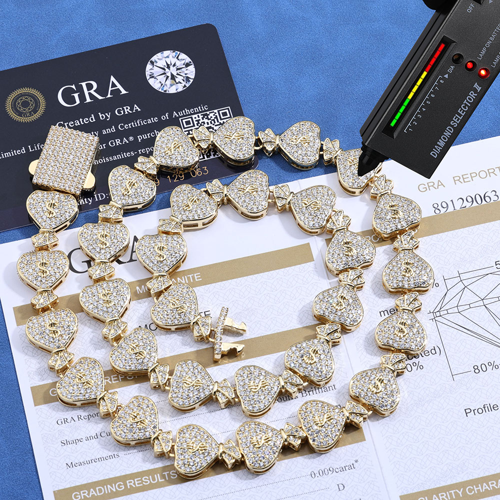 100 % Pass Diamond Test Moissa – Moissanite Cuban Link Chain Iced Out Bewertung und Preis