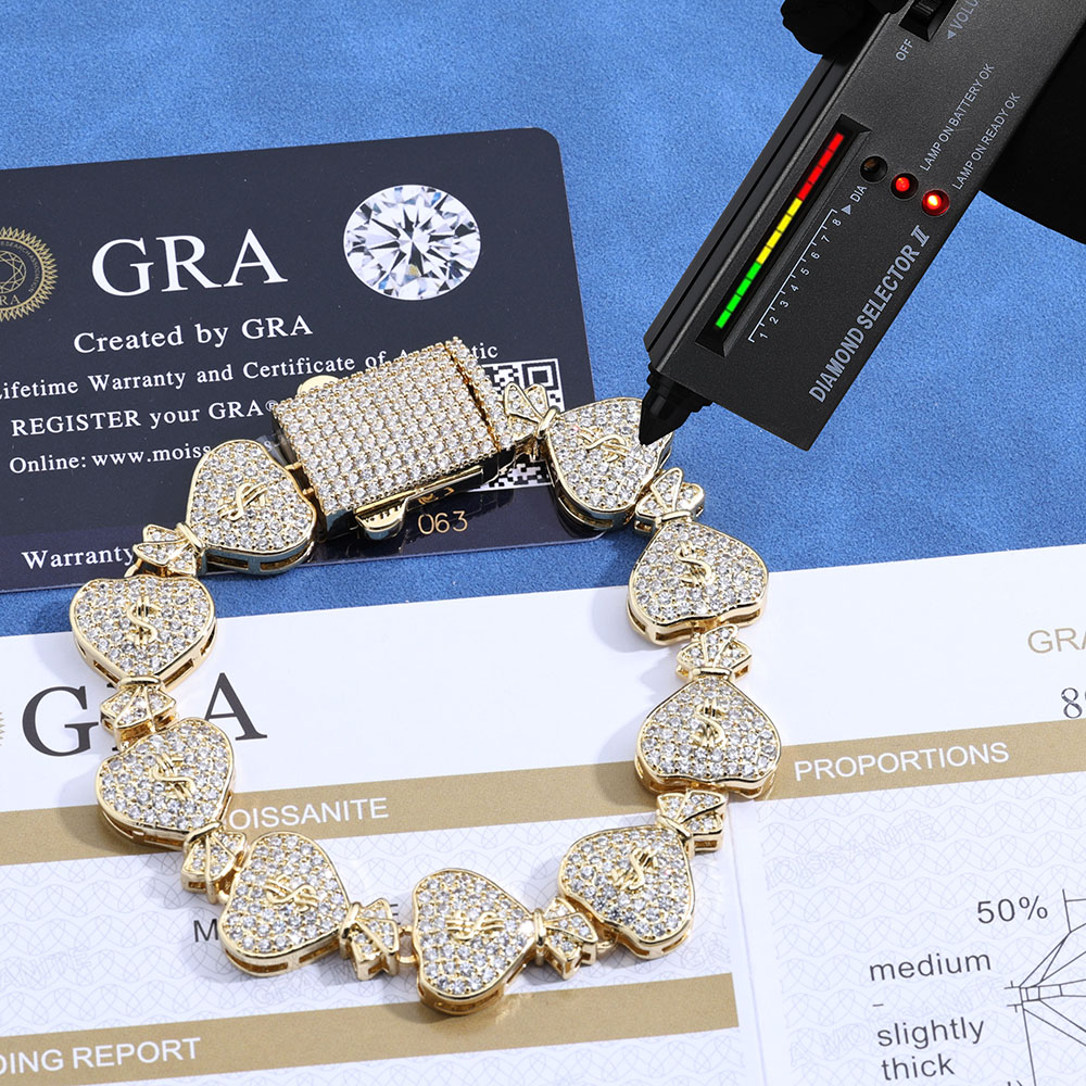 100 % Pass Diamond Test Moissa – Moissanite Cuban Link Chain Iced Out Bewertung und Preis