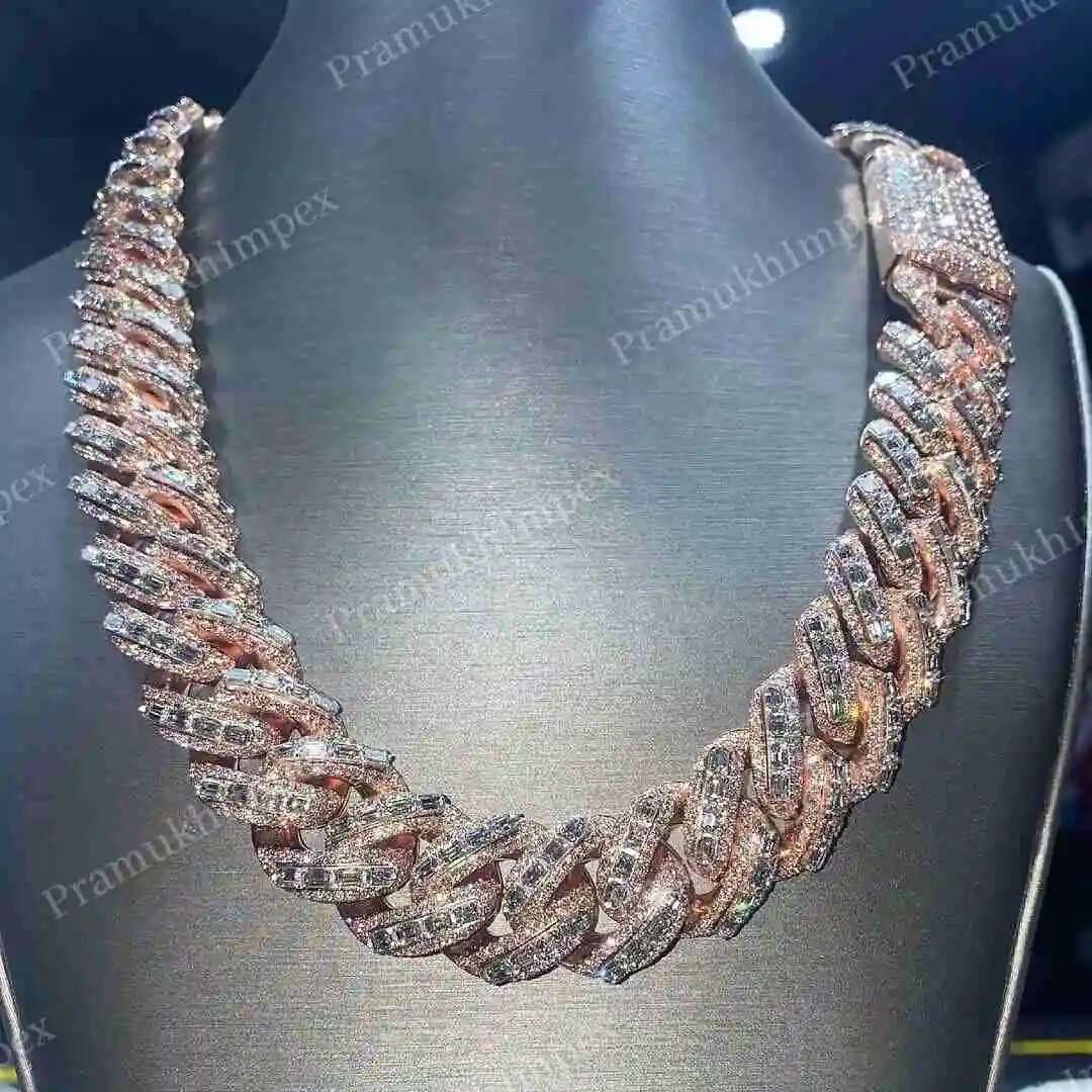 Luxuriöse Rapper 20 mm vollstä – Moissanite Cuban Link Chain Iced Out Bewertung und Preis