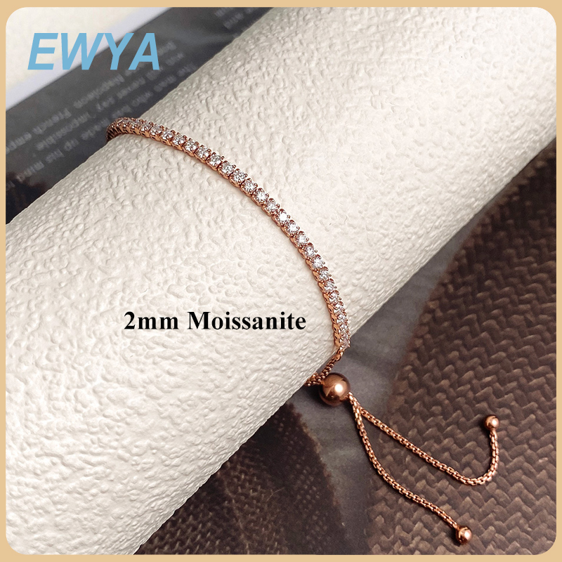 EWYA Vollständiges 2-mm-Moissa – Moissanite Tennis Bracelet 925 Sterling Bewertung und Preis