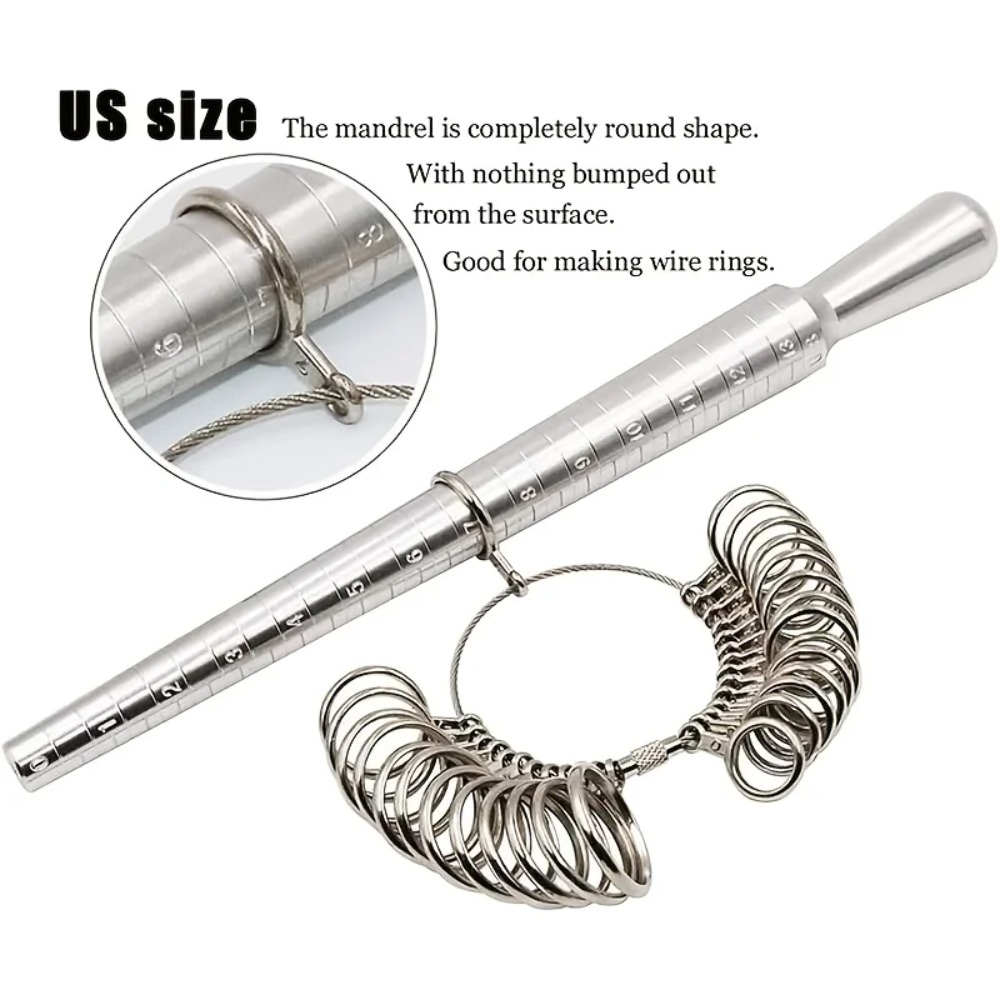 3-teiliges Ringgrößenmessgerät – Ring Sizer Measuring Tool Mandrel Set Bewertung und Preis