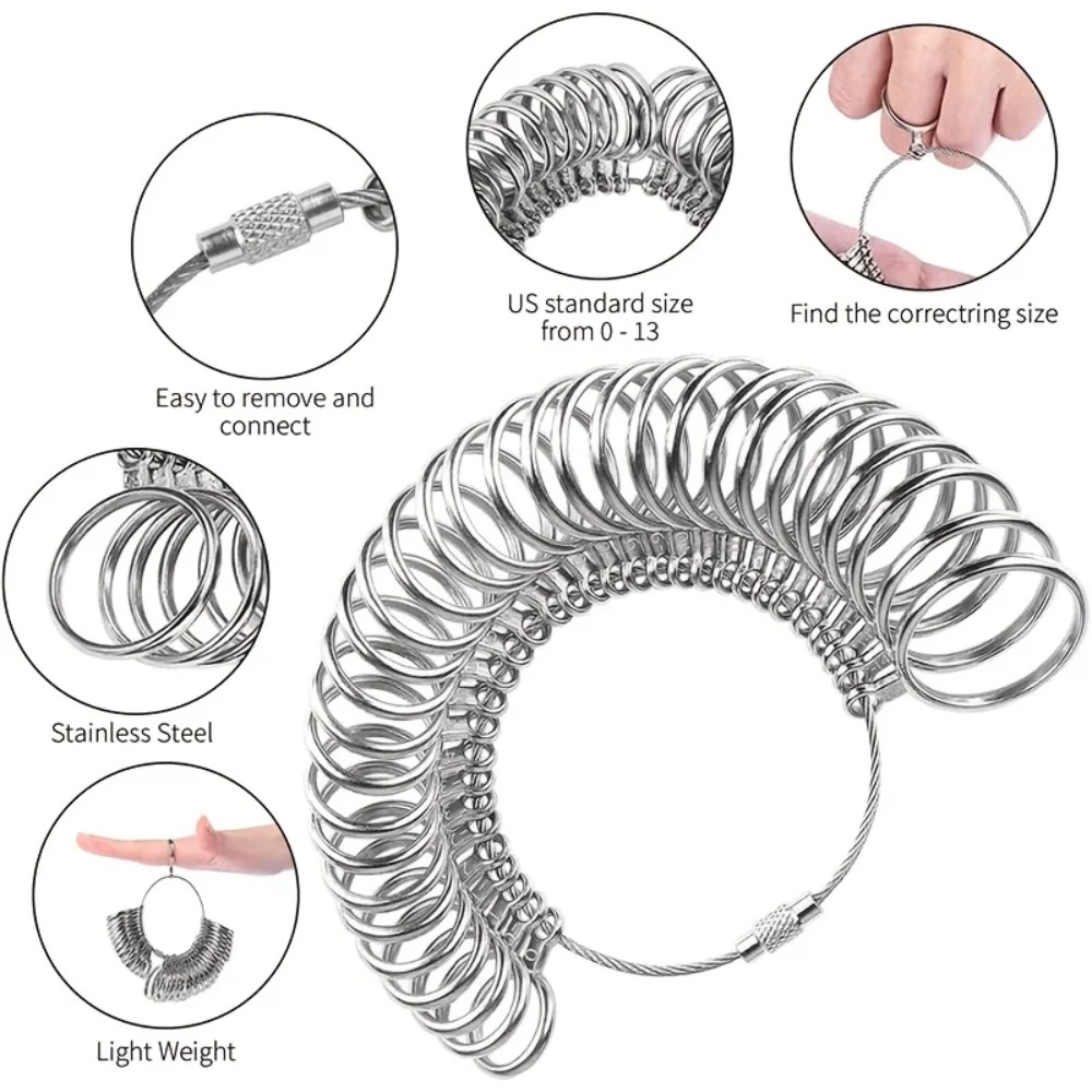 3-teiliges Ringgrößenmessgerät – Ring Sizer Measuring Tool Mandrel Set Bewertung und Preis