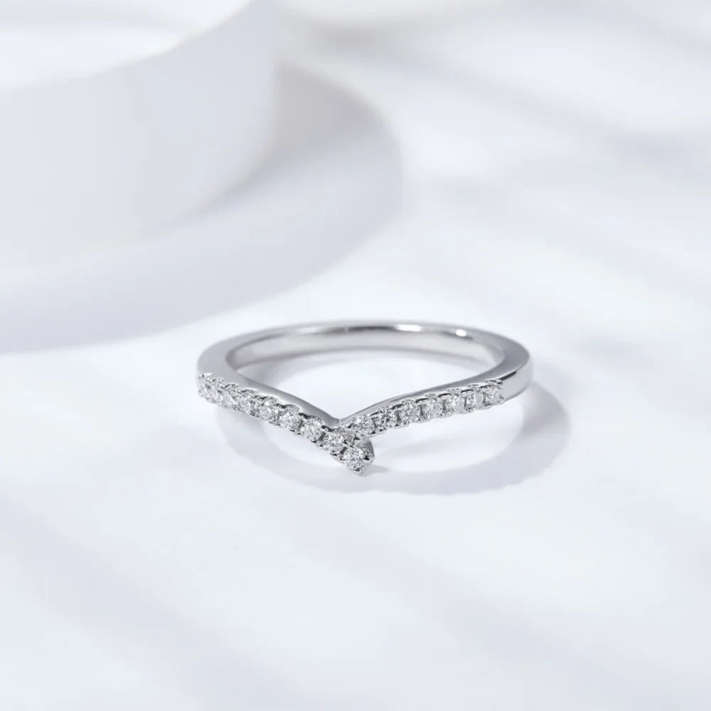 Pretty Beauty Moissanit Chevro – Moissanite Eternity Band Ring Stackable Bewertung und Preis