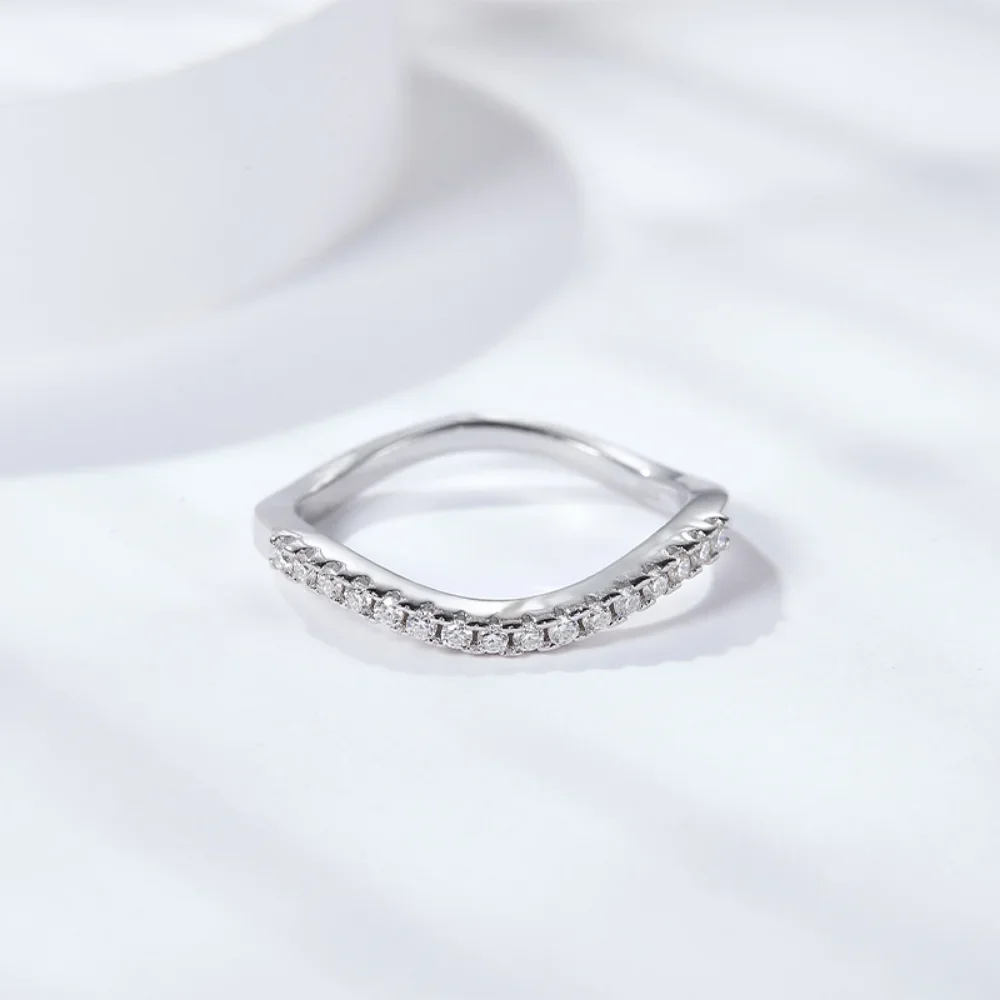Pretty Beauty Moissanit Chevro – Moissanite Eternity Band Ring Stackable Bewertung und Preis