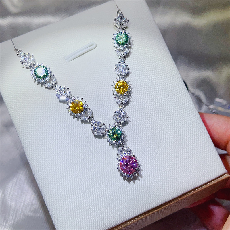 3,5 Carar Farbe Moissanit Labo – Moissanite Pendant Necklace Solitaire Bewertung und Preis