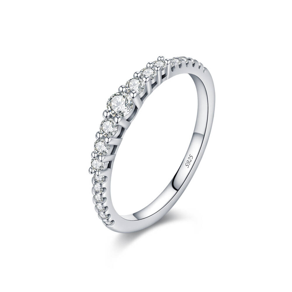 Runder Schliff D VVS1 Moissani – Moissanite Eternity Band Ring Stackable Bewertung und Preis