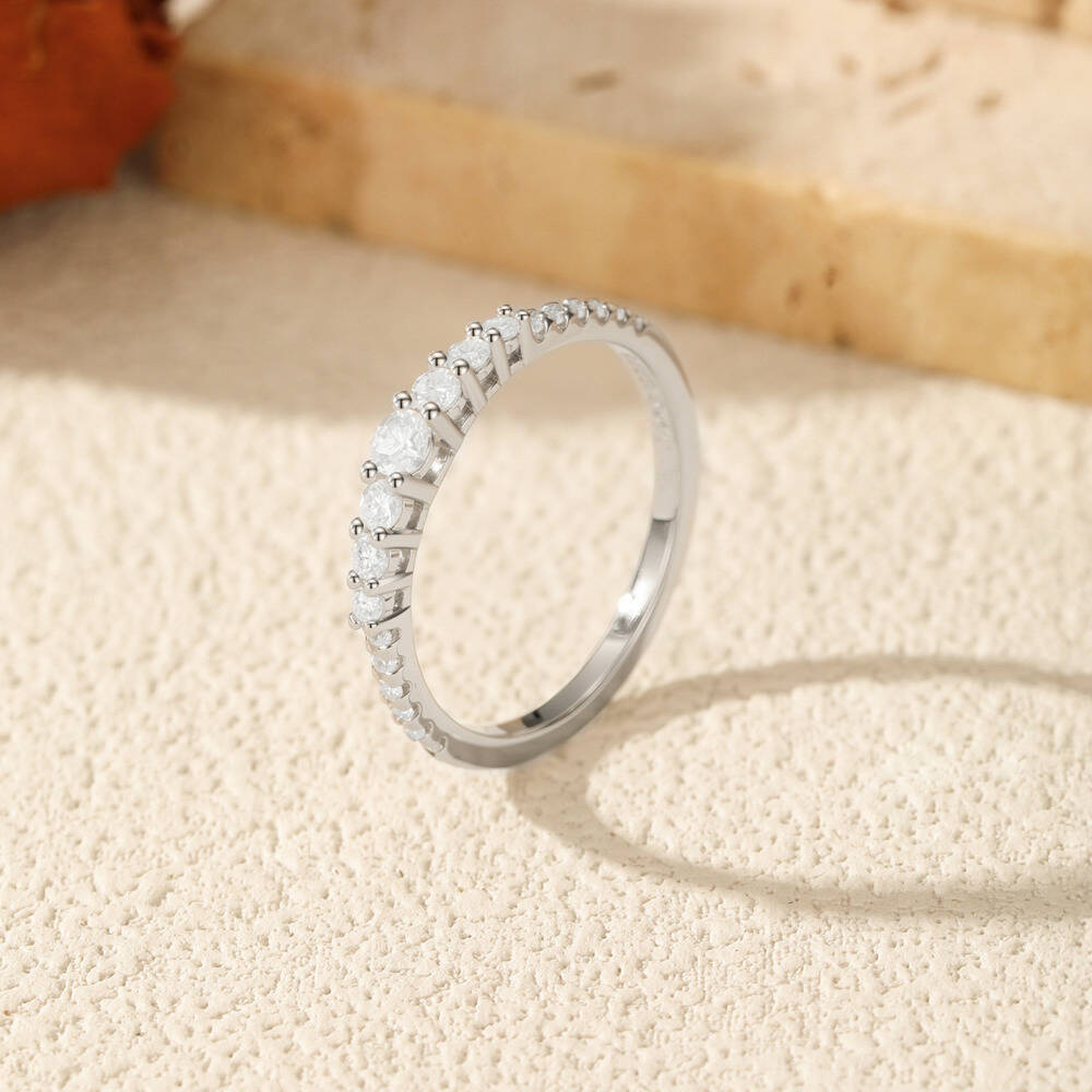 Runder Schliff D VVS1 Moissani – Moissanite Eternity Band Ring Stackable Bewertung und Preis