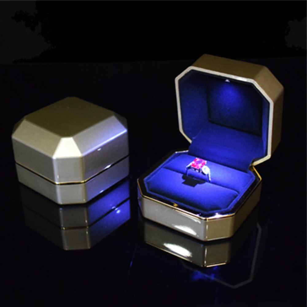 1pc LED Schmuck Ring Box Luxus – Velvet Ring Box Led Light Proposal Bewertung und Preis