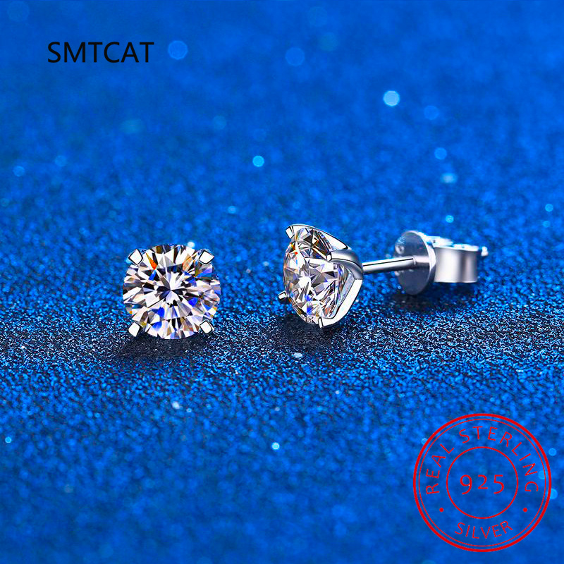 D Farbe 1 CT Moissanit Ohrstec – Moissanite Stud Earrings Round Cut 1Ct Bewertung und Preis