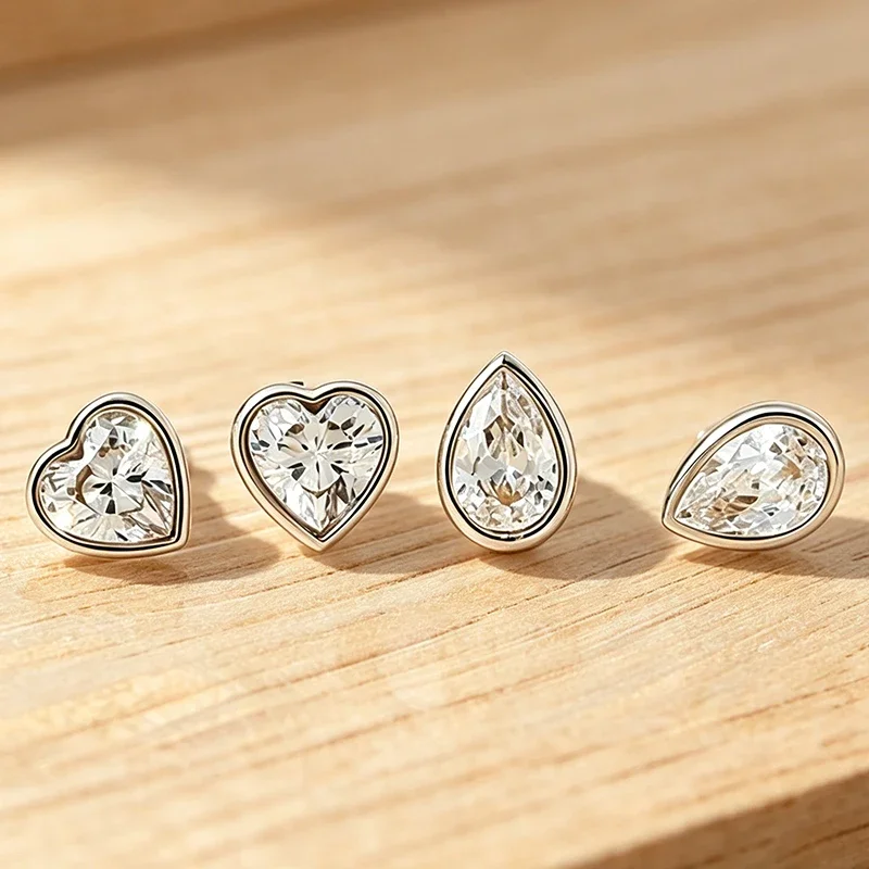 FCGJHW Ohrstecker mit 1 Karat  – Moissanite Stud Earrings Round Cut 1Ct Bewertung und Preis
