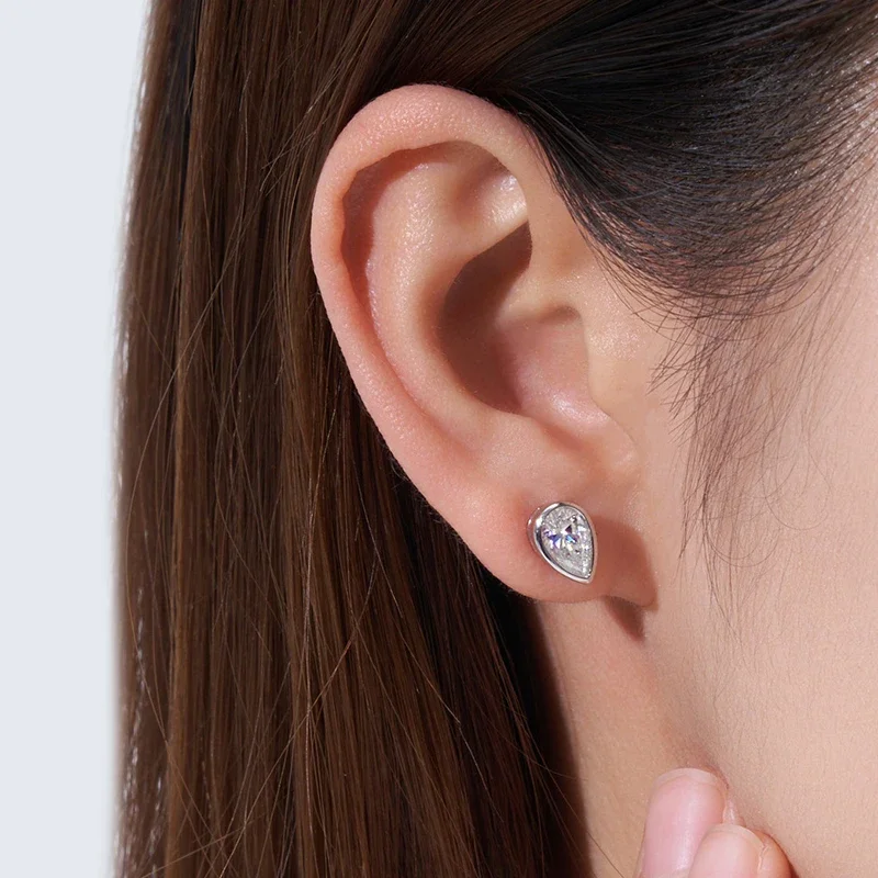 FCGJHW Ohrstecker mit 1 Karat  – Moissanite Stud Earrings Round Cut 1Ct Bewertung und Preis