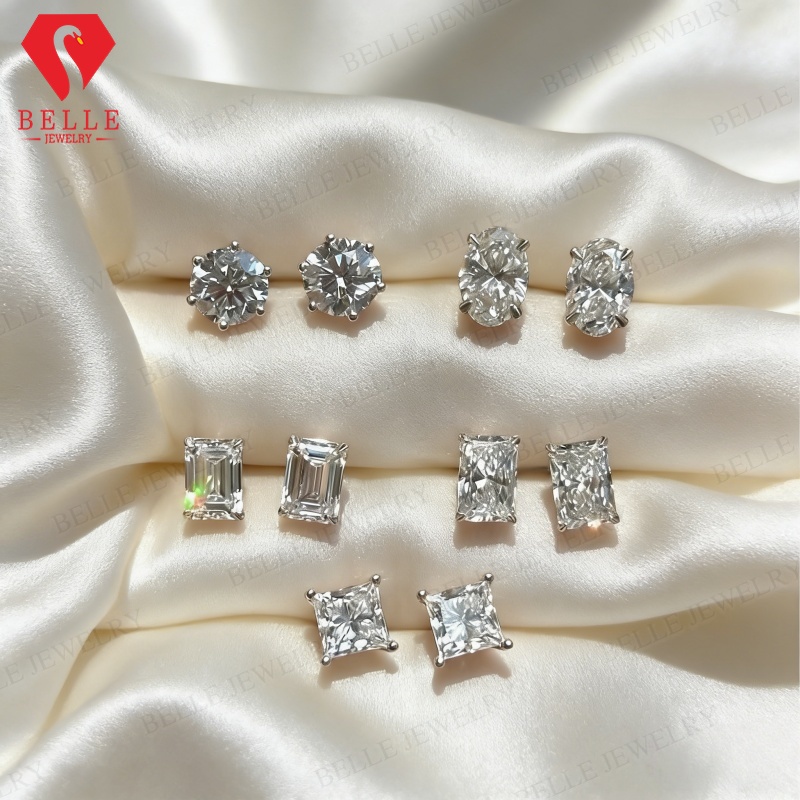 0,5/1ct D-Farbene Moissanit-Oh – Moissanite Stud Earrings Round Cut 1Ct Bewertung und Preis