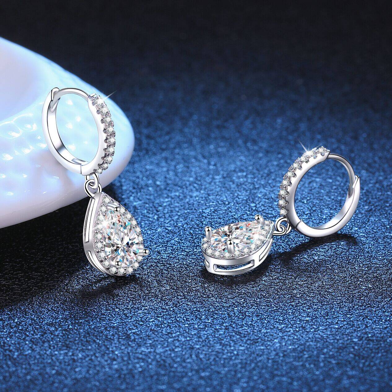JoiasHome 1CT Birnenförmige Mo – Moissanite Stud Earrings Round Cut 1Ct Bewertung und Preis