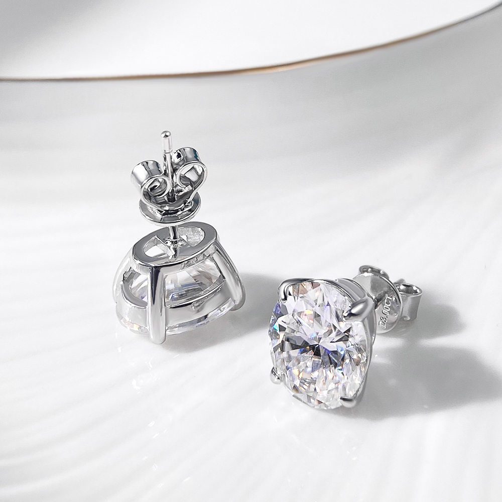 OEVAS 1-4 Karat ovale Moissani – Moissanite Stud Earrings Round Cut 1Ct Bewertung und Preis