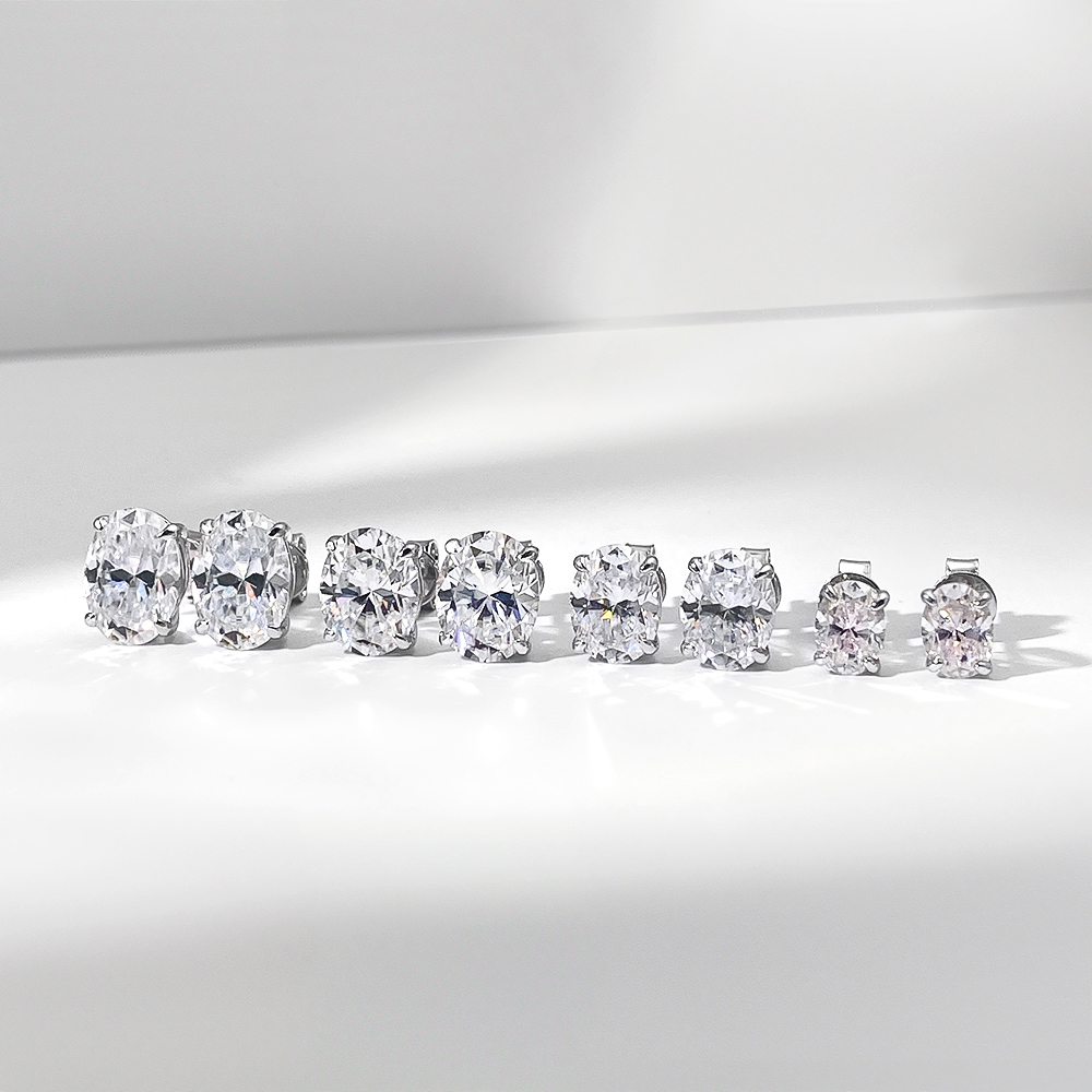 OEVAS 1-4 Karat ovale Moissani – Moissanite Stud Earrings Round Cut 1Ct Bewertung und Preis