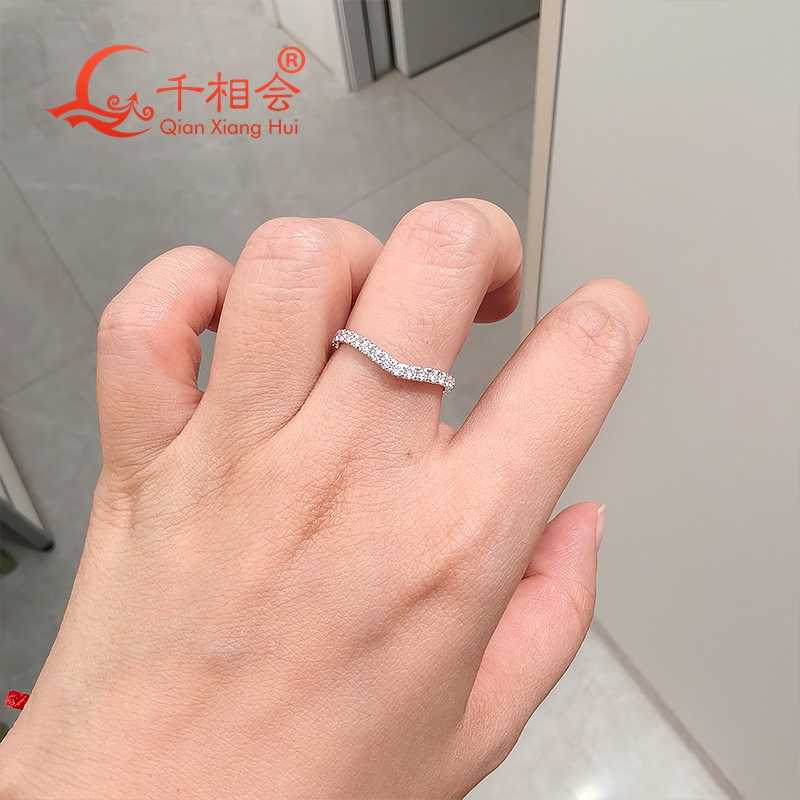 S925 Sterlingsilber D Weiß VVS – Moissanite Eternity Band Ring Stackable Bewertung und Preis