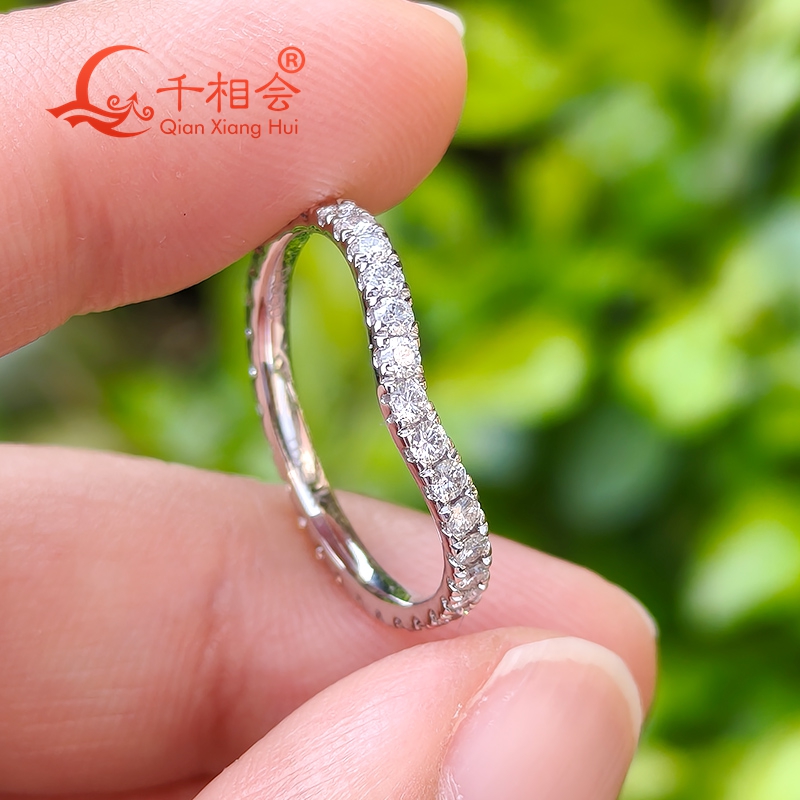 S925 Sterlingsilber D Weiß VVS – Moissanite Eternity Band Ring Stackable Bewertung und Preis