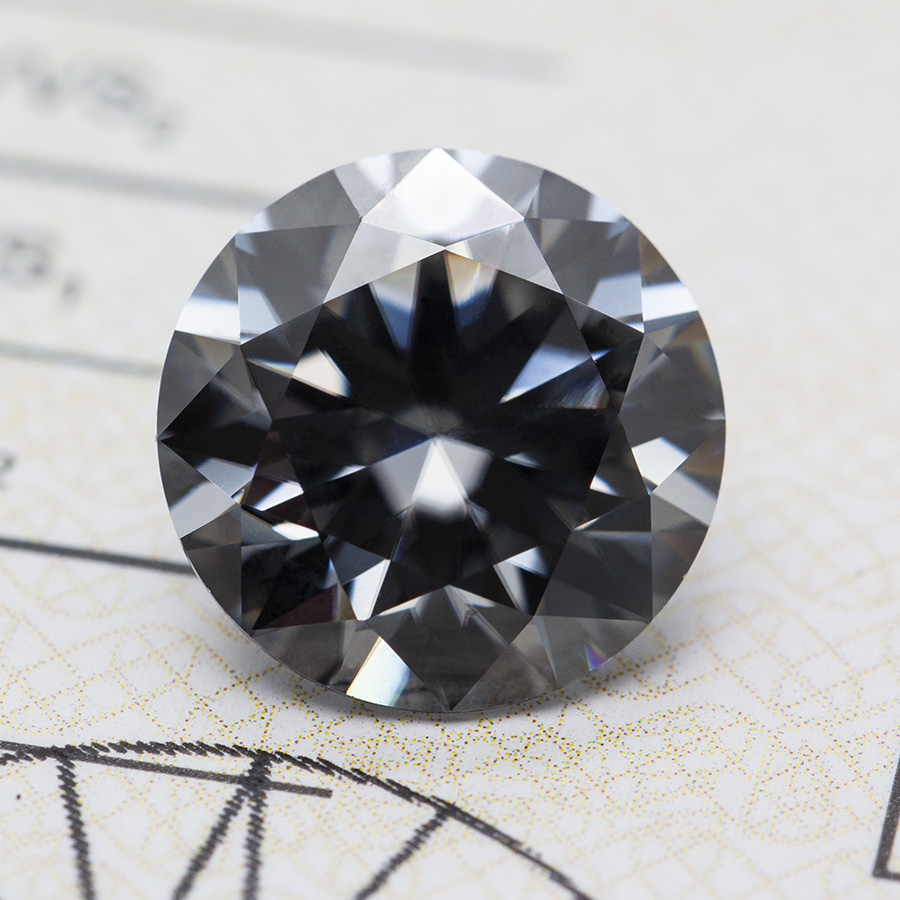 Graue Farbe Moissan ite loser  – Gra Certificate Loose Moissanite Stone Bewertung und Preis