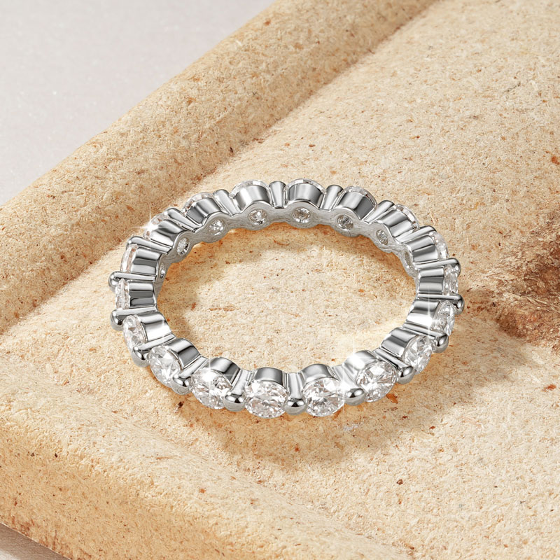 IOGOU Funkelnder 3 mm 2,5 mm D – Moissanite Eternity Band Ring Stackable Bewertung und Preis