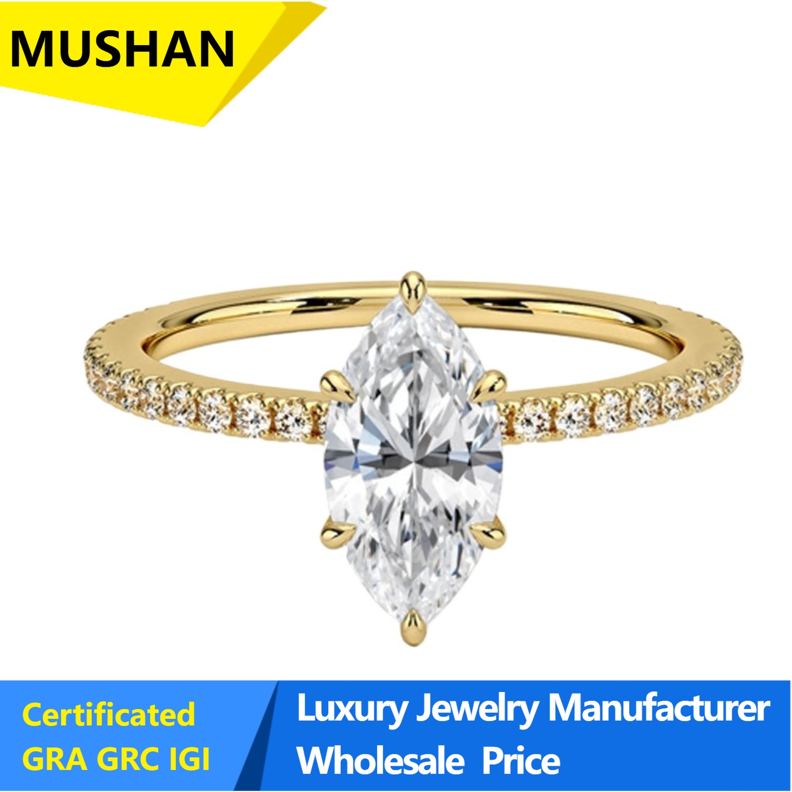 MuShan Schmuck 925 Silber 10k  – Lab Grown Diamond Ring 14K Gold Bewertung und Preis