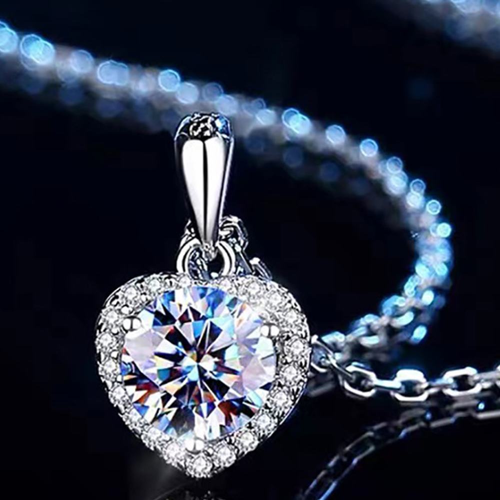 Trumium 1CT Moissanit-Halskett – Moissanite Pendant Necklace Solitaire Bewertung und Preis