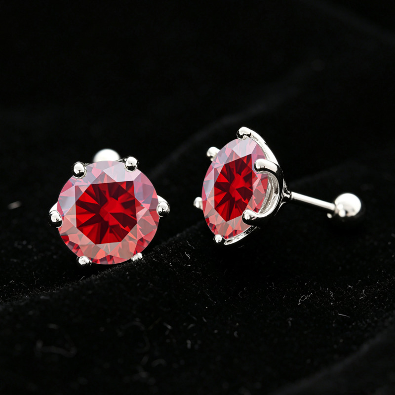 BR Minimalistische 1-Karat-Moi – Moissanite Stud Earrings Round Cut 1Ct Bewertung und Preis