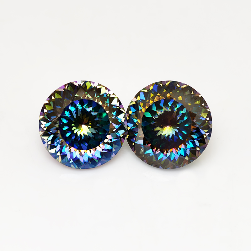 Neue Regenbogenfarben Runde 10 – Gra Certificate Loose Moissanite Stone Bewertung und Preis