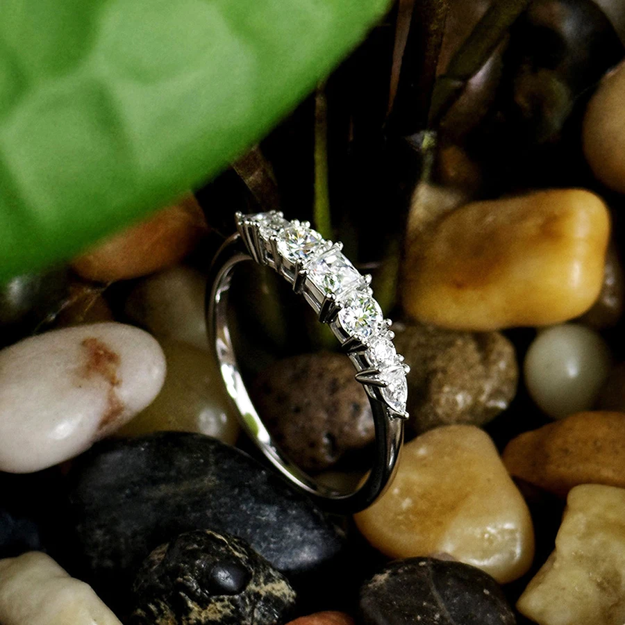 QIBAOKU Prinzessinnen-Moissani – Moissanite Eternity Band Ring Stackable Bewertung und Preis