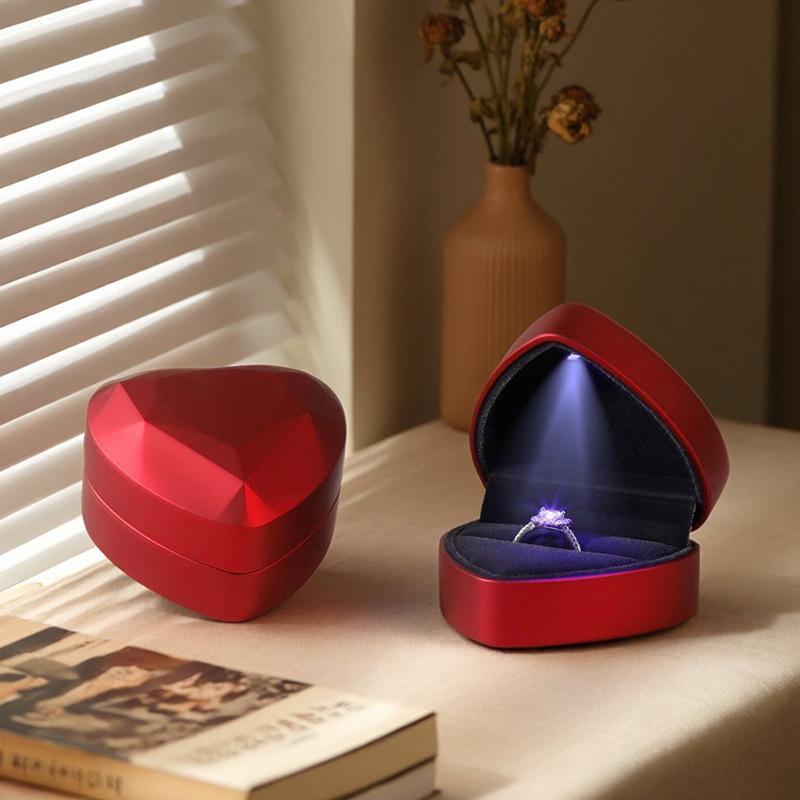 1 Stück LED-Schmuckringbox, Lu – Velvet Ring Box Led Light Proposal Bewertung und Preis
