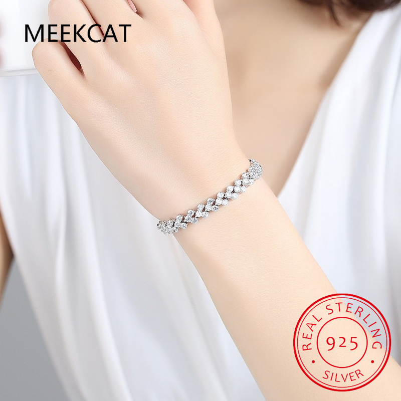 Volle Moissanit Tennis Armbänd – Moissanite Tennis Bracelet 925 Sterling Bewertung und Preis