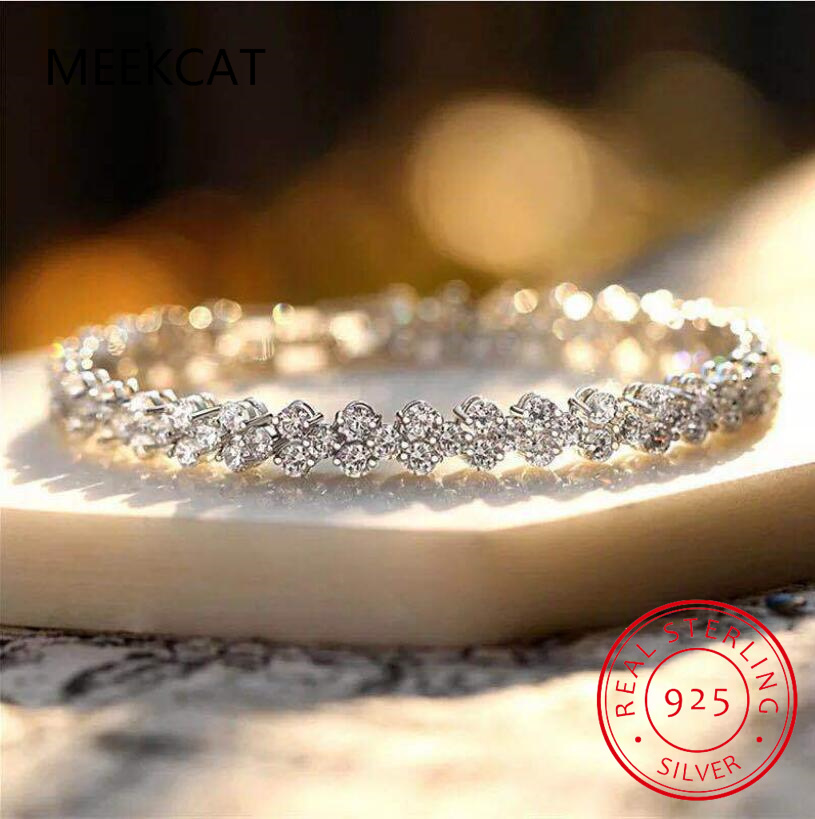 Volle Moissanit Tennis Armbänd – Moissanite Tennis Bracelet 925 Sterling Bewertung und Preis