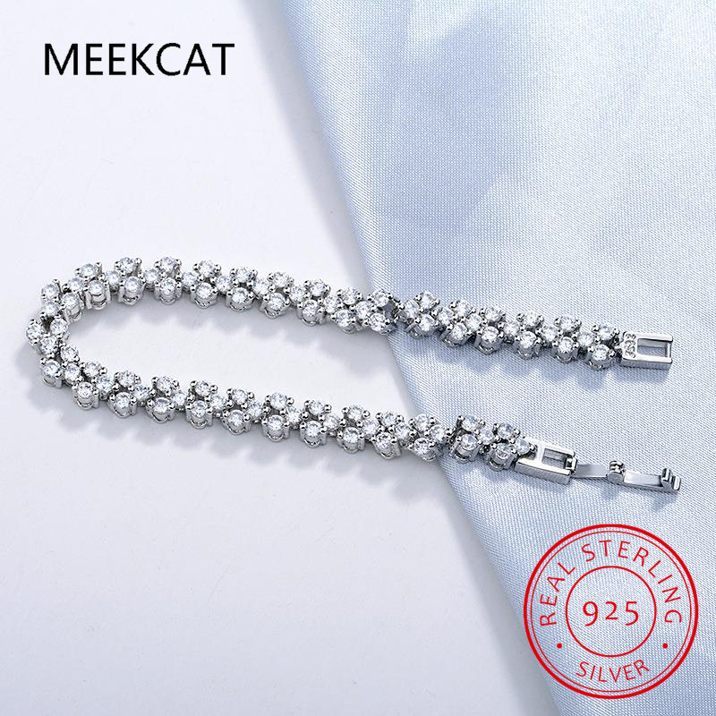 Volle Moissanit Tennis Armbänd – Moissanite Tennis Bracelet 925 Sterling Bewertung und Preis