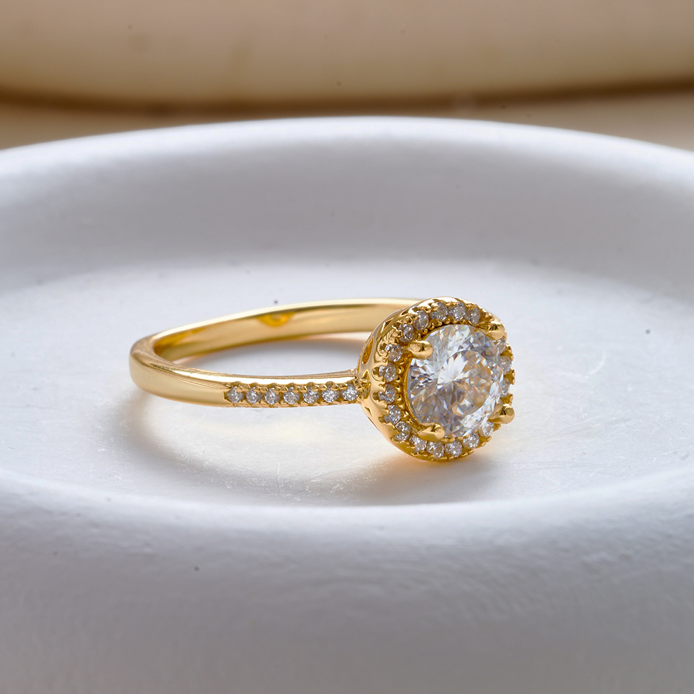 Joyce jelly Luxus 1ct 6,5mm Mo – Lab Grown Diamond Ring 14K Gold Bewertung und Preis
