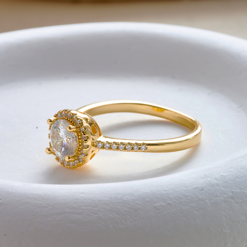 Joyce jelly Luxus 1ct 6,5mm Mo – Lab Grown Diamond Ring 14K Gold Bewertung und Preis
