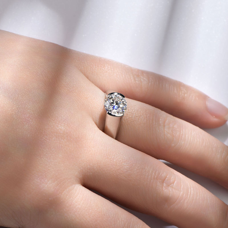 2 Karat runder D-Farb-VVS1-Moi – Moissanite Engagement Ring 2 Carat D Vvs1 Bewertung und Preis