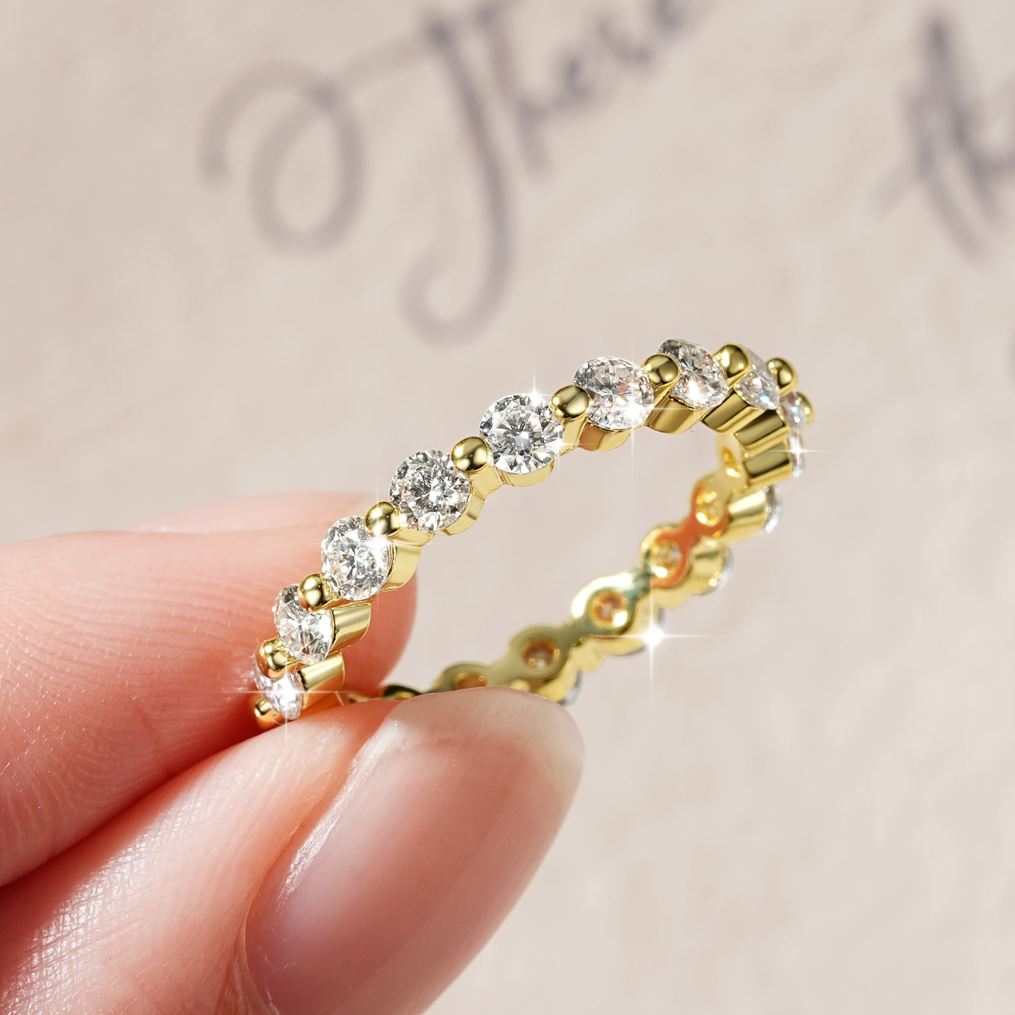 Abestecom D-Farbe 14K Vergolde – Moissanite Eternity Band Ring Stackable Bewertung und Preis