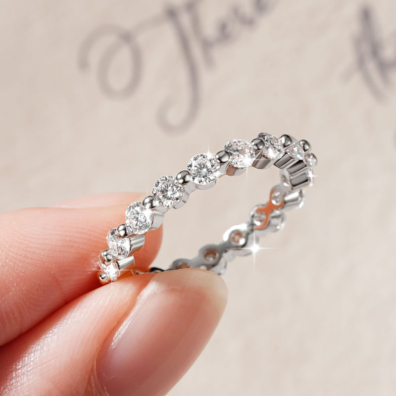 Abestecom D-Farbe 14K Vergolde – Moissanite Eternity Band Ring Stackable Bewertung und Preis