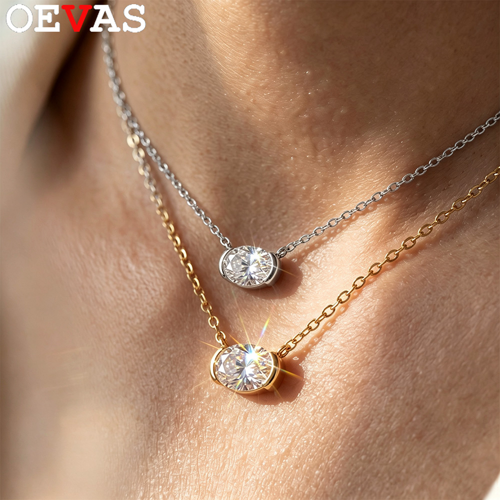 OEVAS 1-3CT Ovaler Moissanit-A – Moissanite Pendant Necklace Solitaire Bewertung und Preis