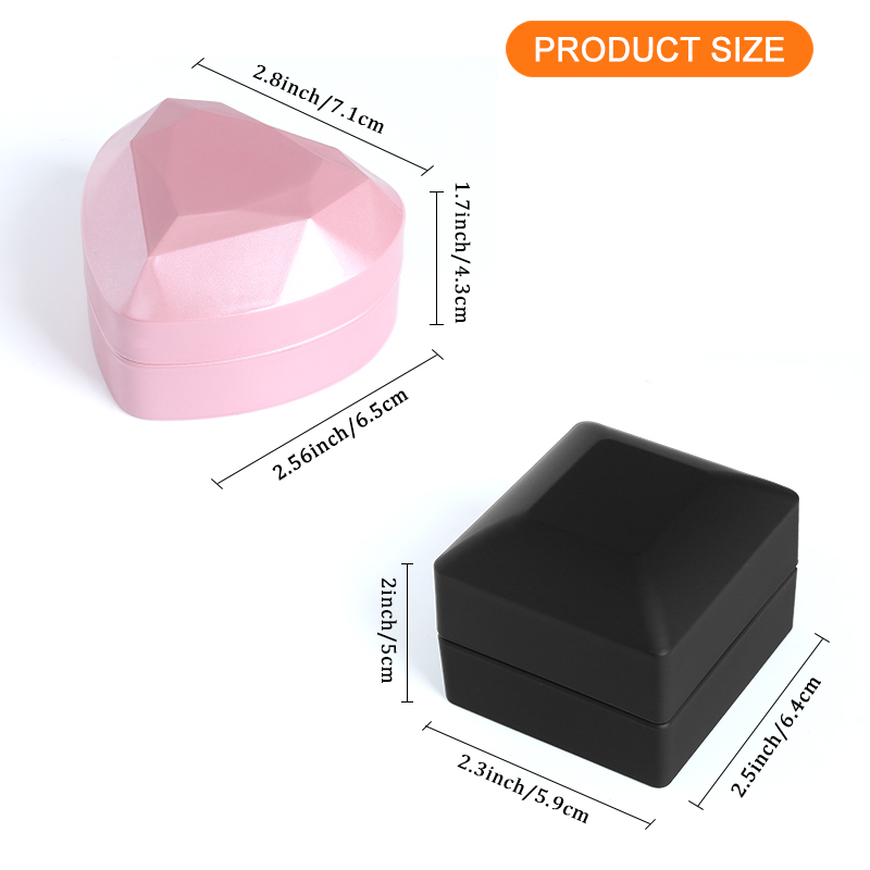 Herzförmige quadratische LED-L – Velvet Ring Box Led Light Proposal Bewertung und Preis