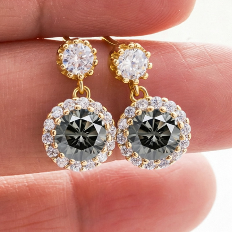 Jellystory S925 Sterling Silbe – Moissanite Stud Earrings Round Cut 1Ct Bewertung und Preis