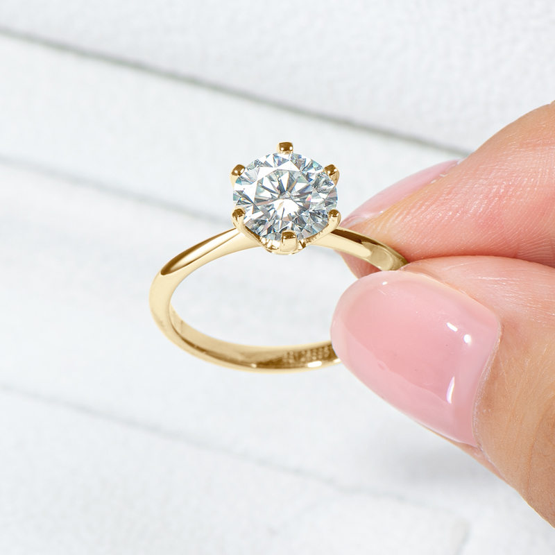 Anziw 0,5–3,0 CT Moissanit-Sol – Lab Grown Diamond Ring 14K Gold Bewertung und Preis